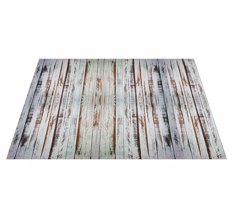 Stripping grunge wood effect vinyl rug - TenStickers