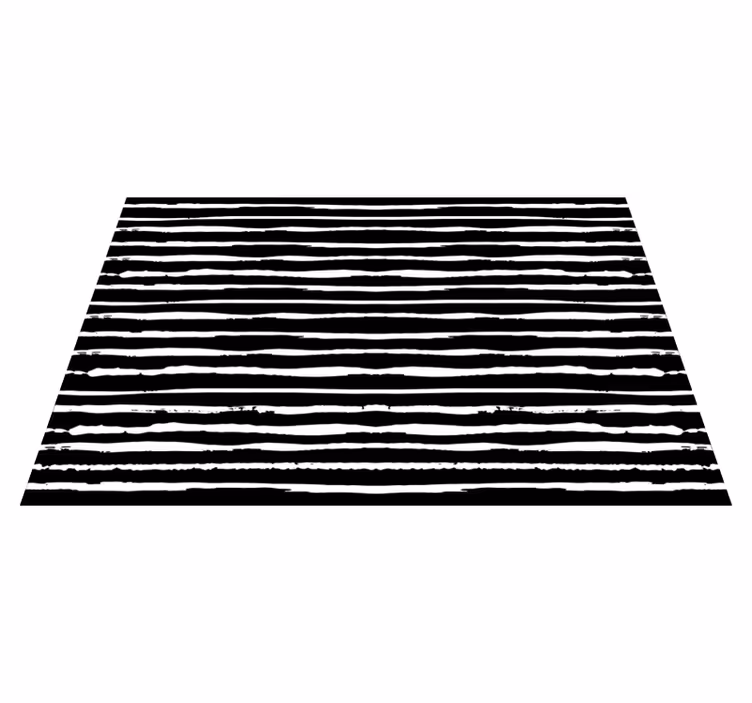 Black and white lines stripes carpet - TenStickers