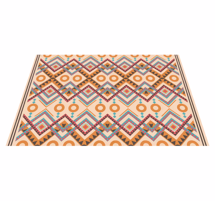 Vinyl rug wih diamond pattern ethnic rug - TenStickers