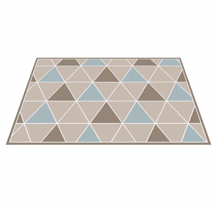 Vinyl rug beige triangles nordic - TenStickers
