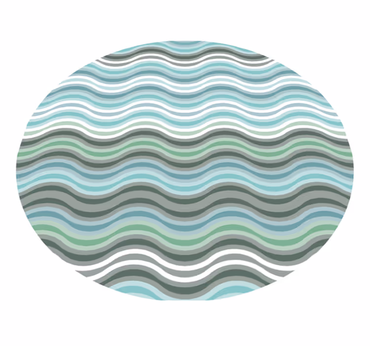 Vinyl rug style Nordic waves - TenStickers