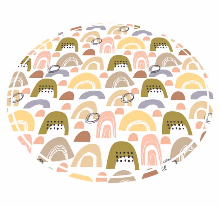 Vinyl rug Nordic rainbow pattern - TenStickers