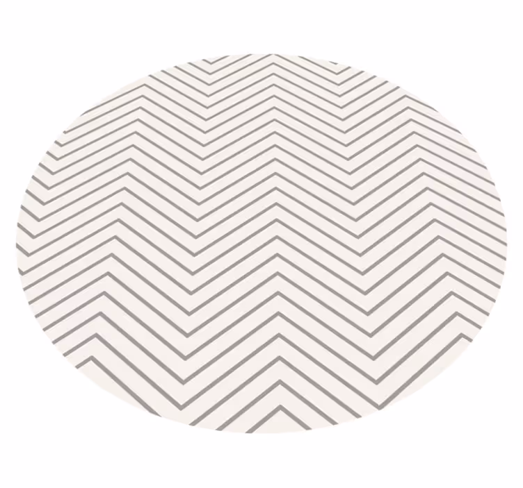 Grey lines vintage dining room vinyl rug - TenStickers