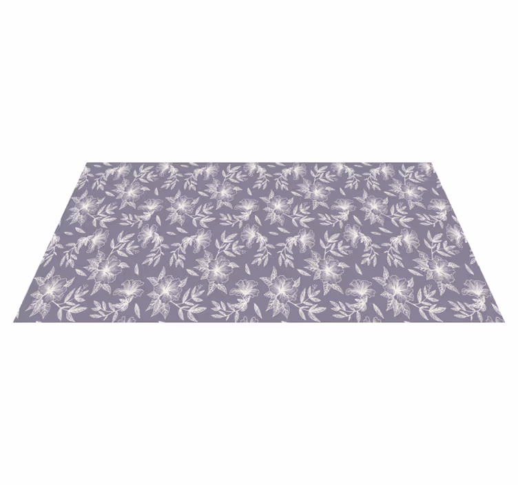 Lilac floral texture carpet - TenStickers