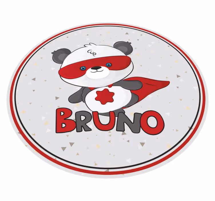 Superpanda personalised mat - TenStickers