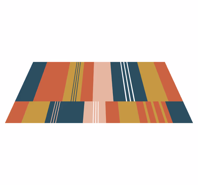 Abstract block Lines modern rug - TenStickers