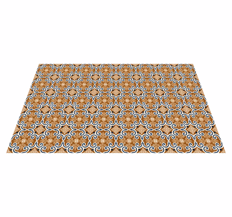 Mediterranean tiles style kitchen vinyl rug - TenStickers