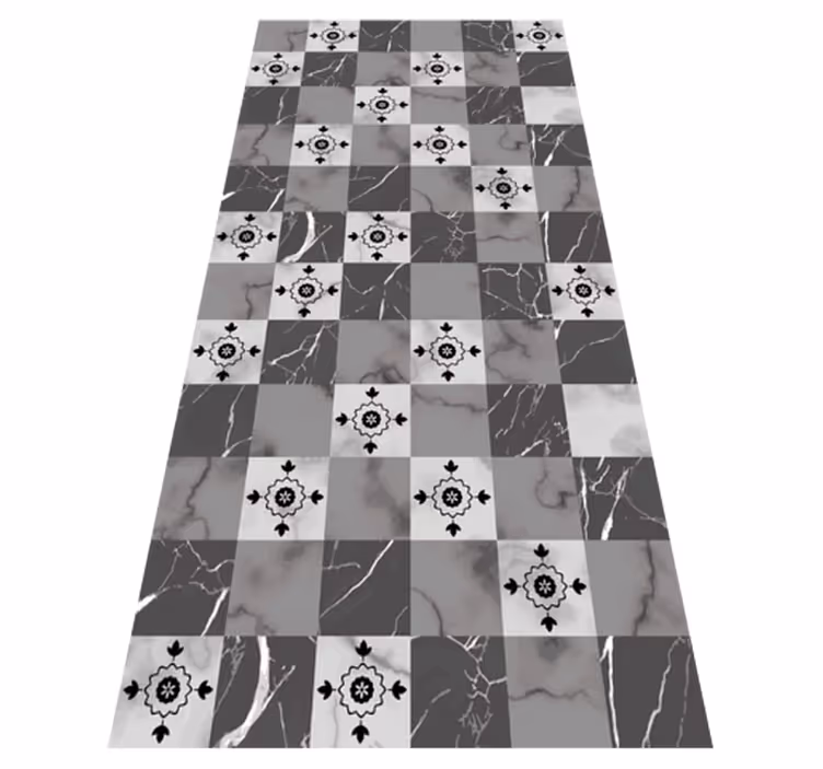Marble kitchen vinyl floor mat - TenStickers