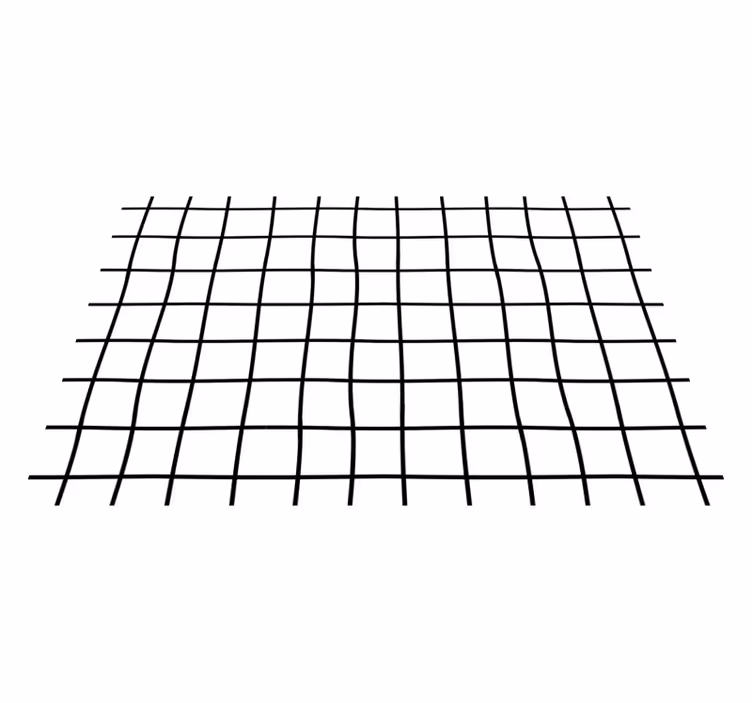 Hand drawing checkered stripes rug - TenStickers