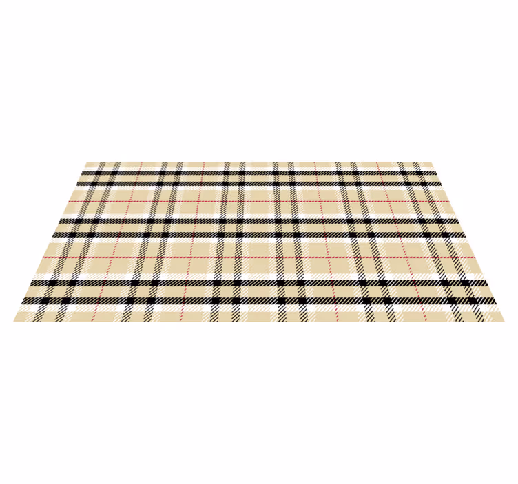 Plaid checkered modern geometric rug - TenStickers