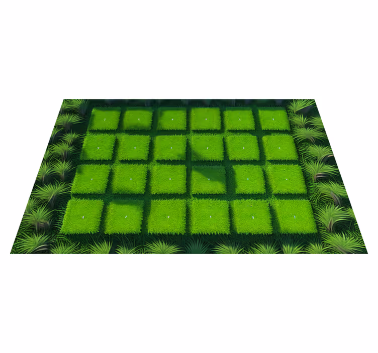 Cubed turf soil nature rug - TenStickers