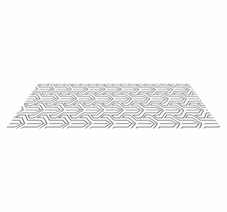 Geometric pattern geometric vinyl hallway runner - TenStickers
