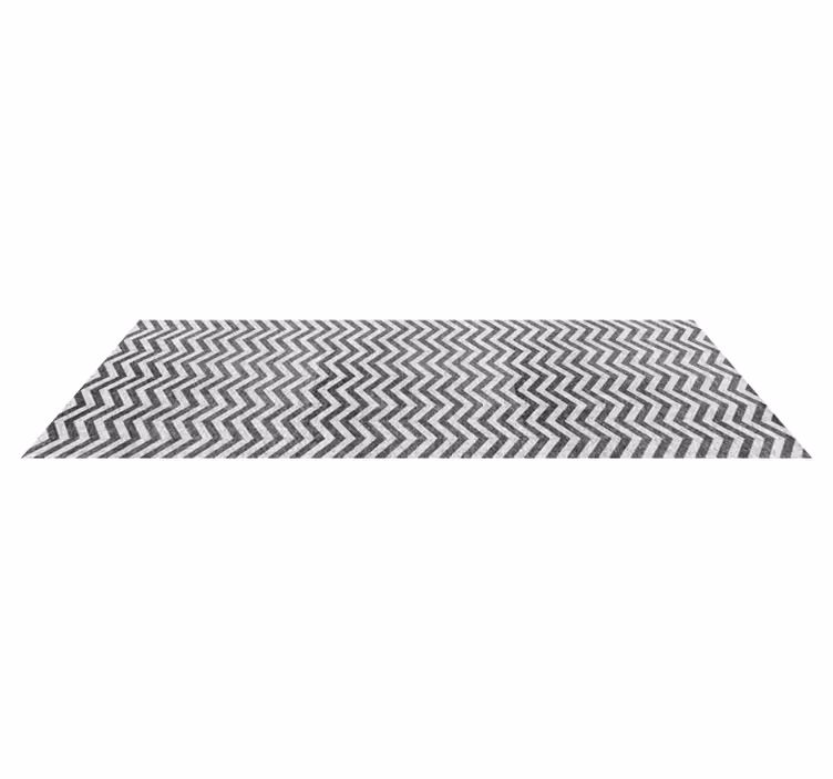 Zig zag pattern geometric vinyl hallway runner - TenStickers