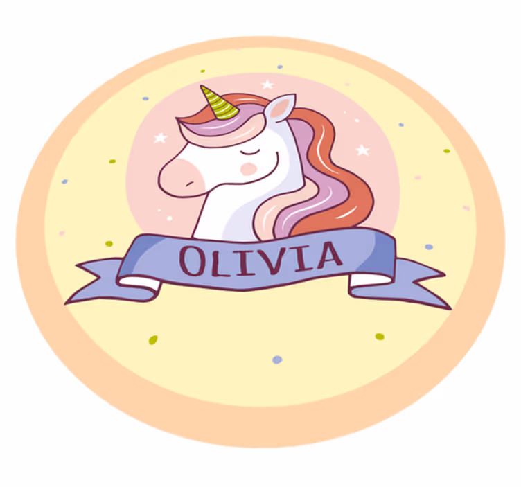 Customisable unicorn vinyl mat - TenStickers