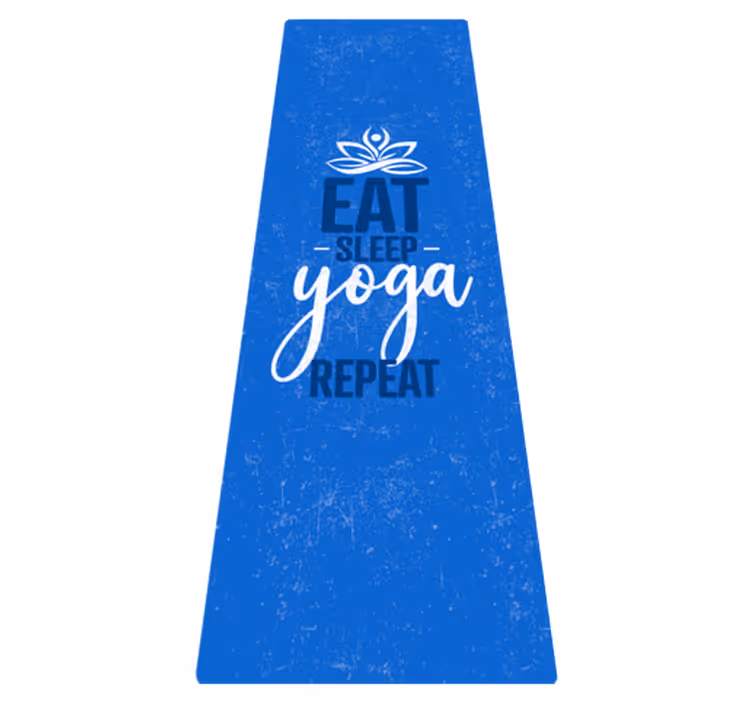 "Eat sleep yoga repeat" mandala mat - TenStickers