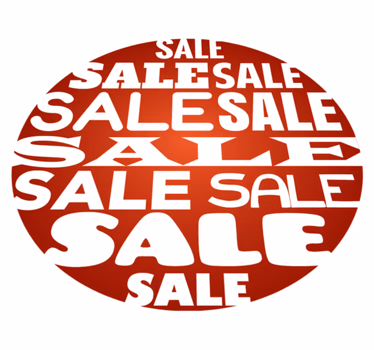 Circular shape sales red rug - TenStickers