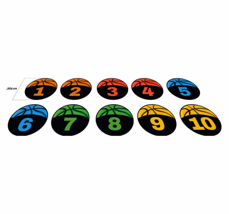 Basketball Training Floor Rug For Teens - TenStickers