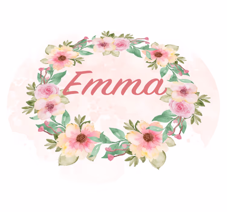 Crown of flowers customised mat - TenStickers