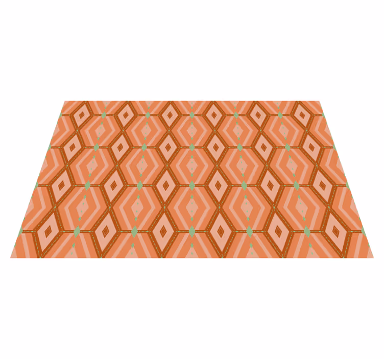 Geometric vinyl rug in patterned harmony - TenStickers