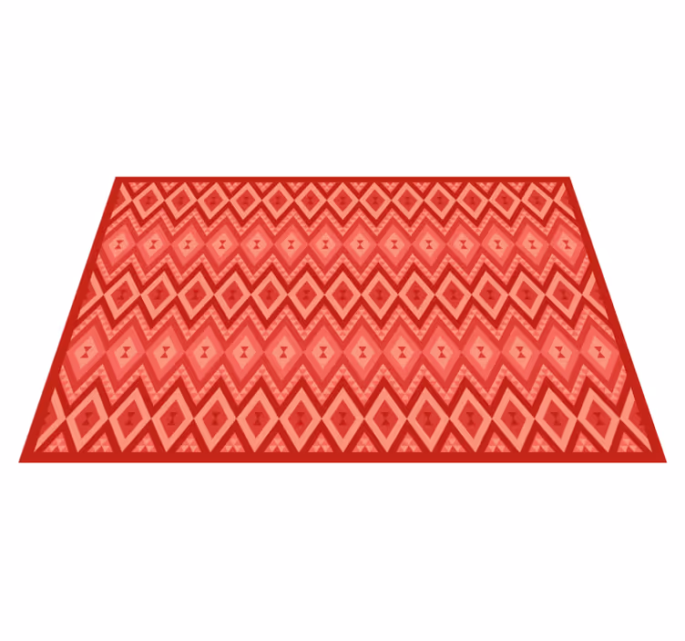 Ethnic vintage design red vinyl rug - TenStickers