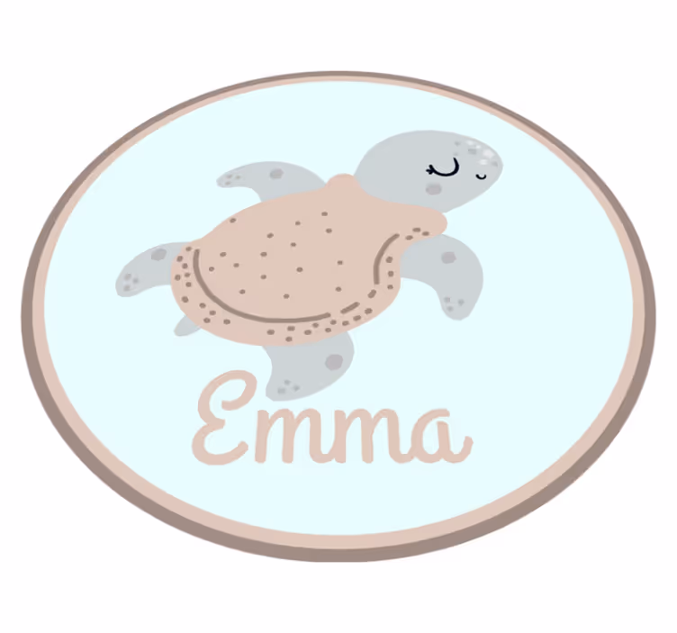 Customizable turtle custom vinyl rug - TenStickers