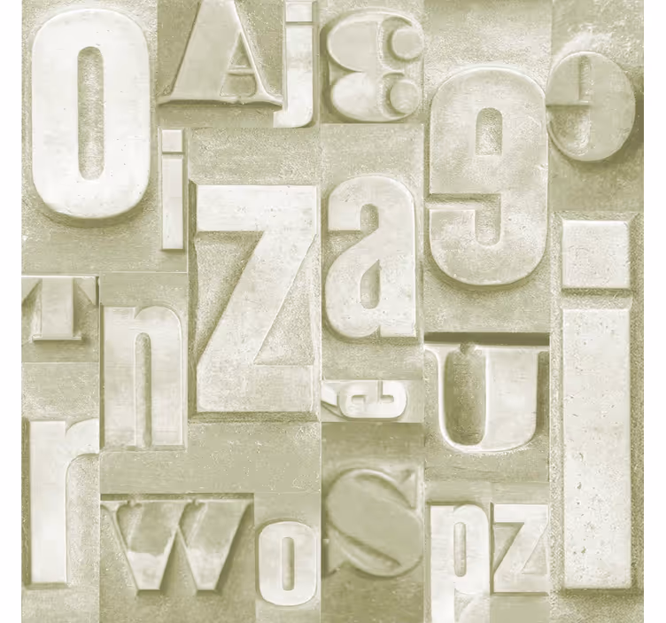 3D industrial style lettering wallpaper - TenStickers