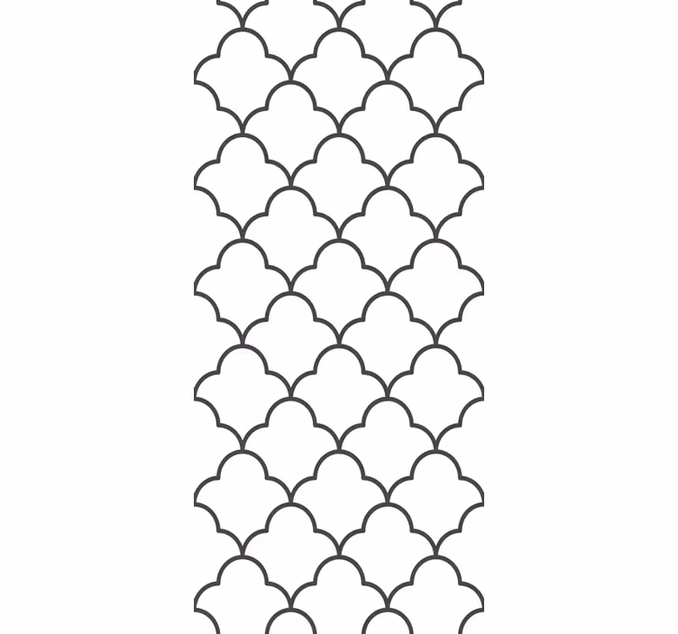 Elegant tile pattern living area wallpaper - TenStickers