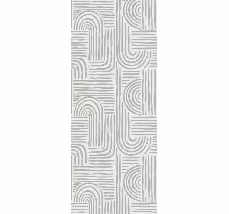 Stylish Curved Lines geometric wallpaper - TenStickers