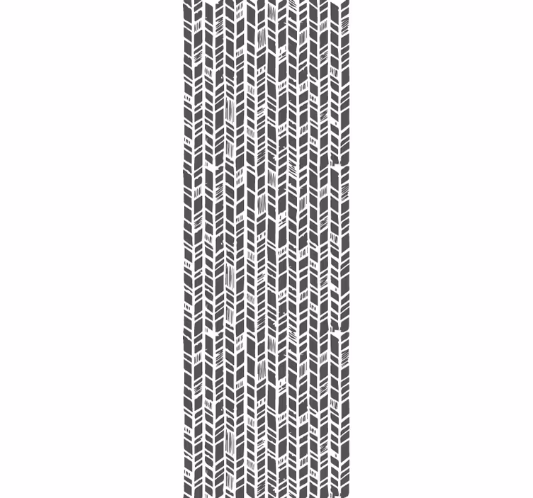 Stylised grey chevron entrance wallpaper - TenStickers
