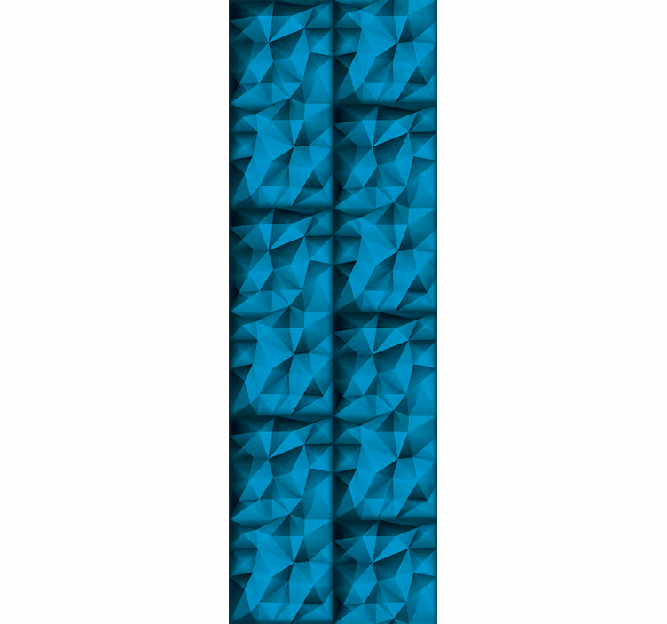 Textured blue pattern triangles wallpaper - TenStickers