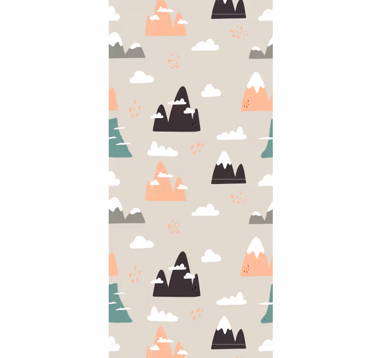 Scandinavian mountains children's wallpaper - TenStickers