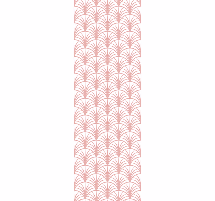 Pink fan patterns contemporary wallpaper - TenStickers