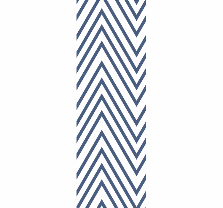Zigzag blue pattern wallpaper striped - TenStickers