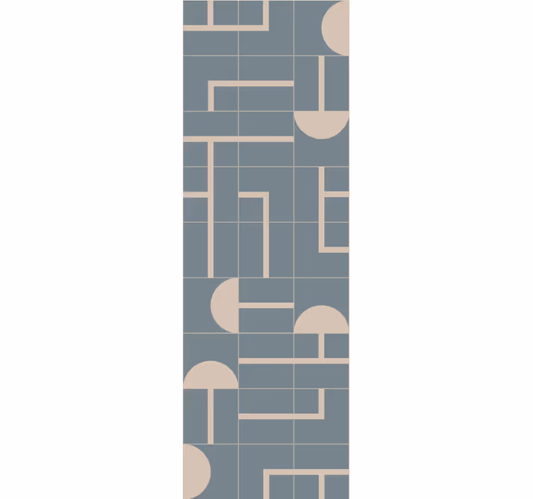 Beige stylish shapes geometric wallpaper - TenStickers