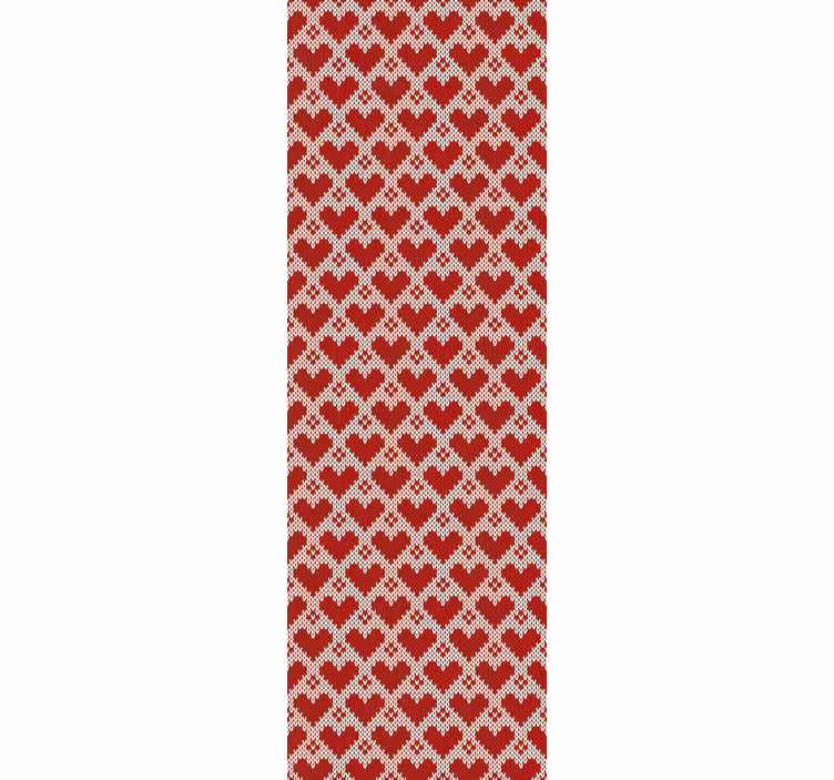 Hearts fabric design living area wallpaper - TenStickers