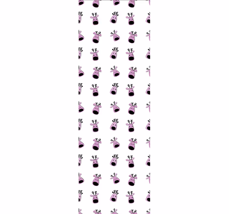 Happy Reindeer Faces animals wallpaper - TenStickers