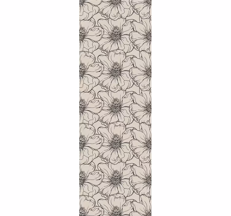 Elegant flower pattern living area wallpaper - TenStickers