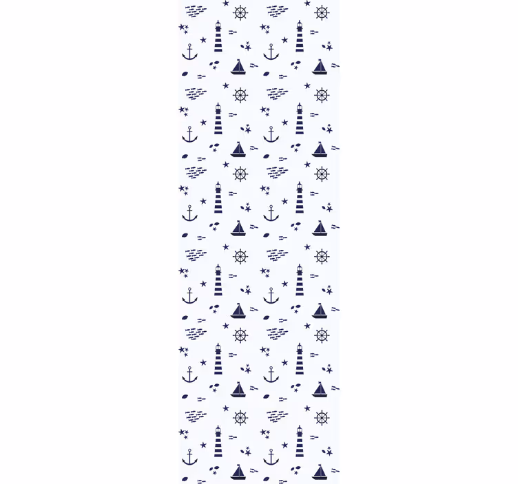 Nordic nautical elements children's wallpaper - TenStickers