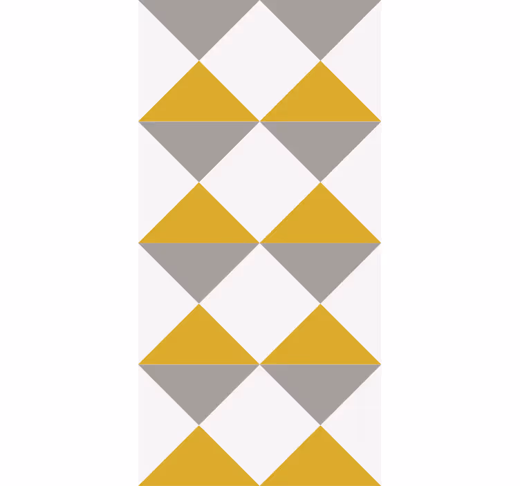 Mustard and gray motif wallpaper squares - TenStickers