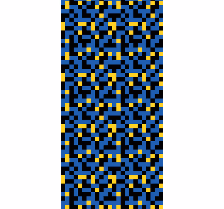 Pixelated Color Blocks geometric wallpaper - TenStickers