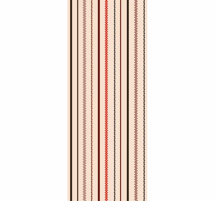 Linear stitch pattern wallpaper vertically striped - TenStickers