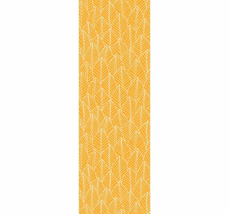 Leafy yellow texture leaves wallpaper - TenStickers
