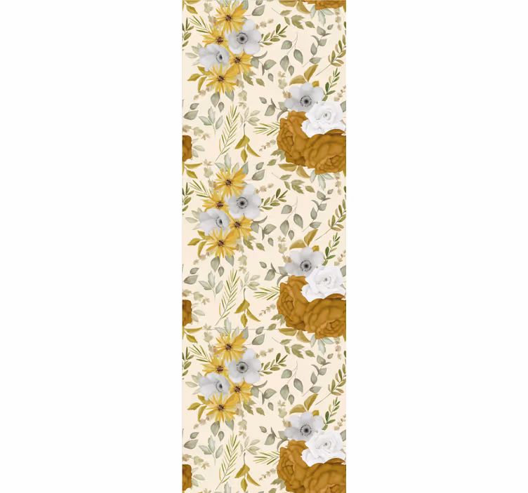Nesting blooms flowers wallpaper - TenStickers
