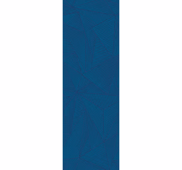 Blue geometric facets triangles wallpaper - TenStickers