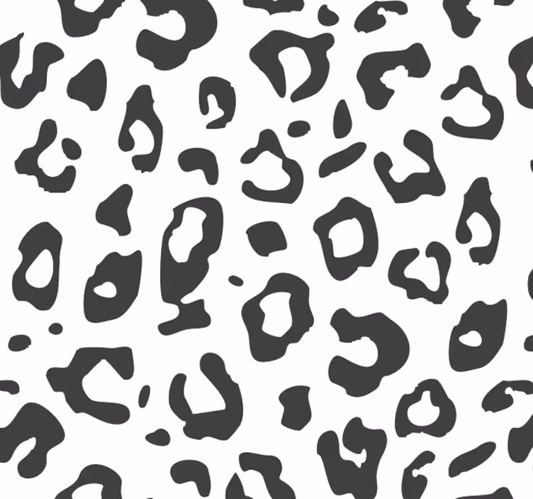 Black and white elegance leopard print wallpaper - TenStickers