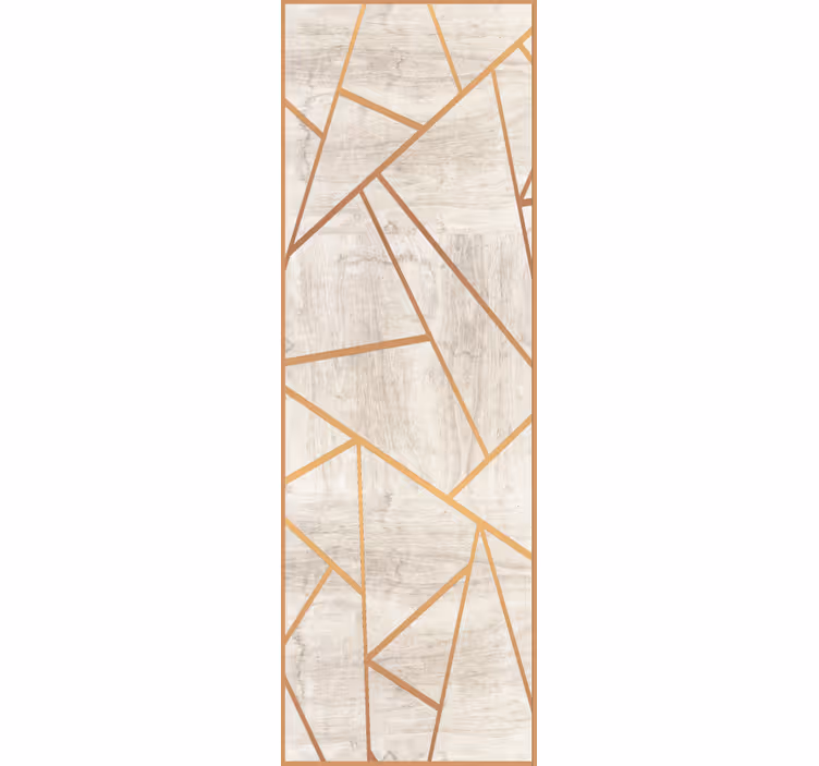 Geometric gold veins marble effect wallpaper - TenStickers