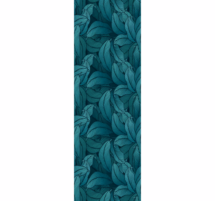 Stylised green arrangement leaves wallpaper - TenStickers