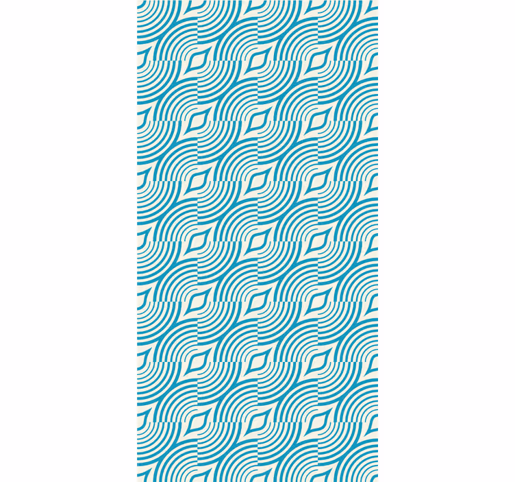 Flowing Wave Shapes abstract wallpaper - TenStickers