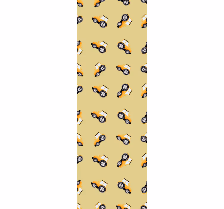 Cute construction trucks children's wallpaper - TenStickers