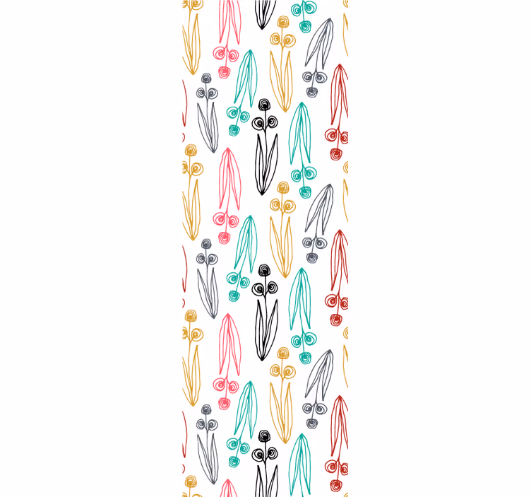 Floral wallpaper with vibrant floral designs - TenStickers